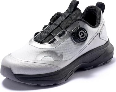 Дитячі кросівки Happy Nochnoc All-Max для хлопчиків та дівчаток – легкі, дихаючі спортивні кросівки з високою амортизацією для тенісу, відпочинку та тренувань, 33 EU, чорний, з рідинним сріблом