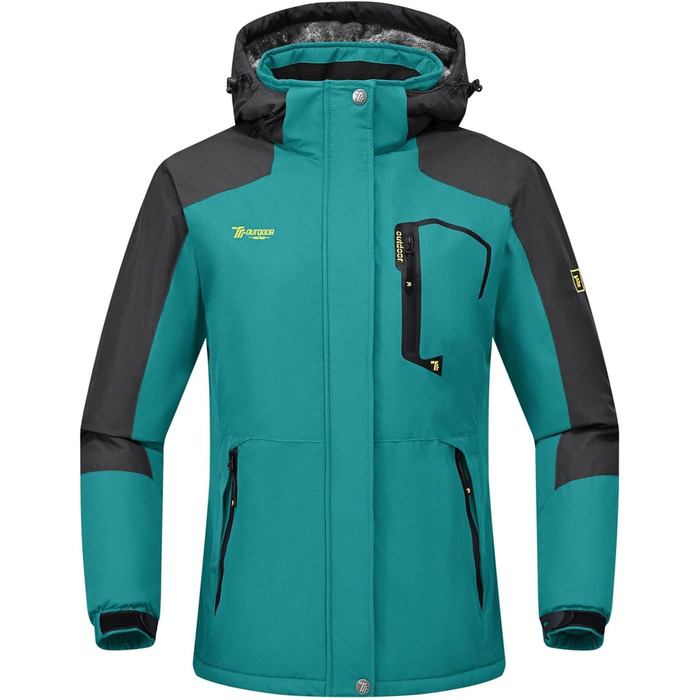 Зимова куртка Rdruko для жінок: водонепроникна, флісова, для сноуборду та гірських прогулянок (Цянь, XXL)