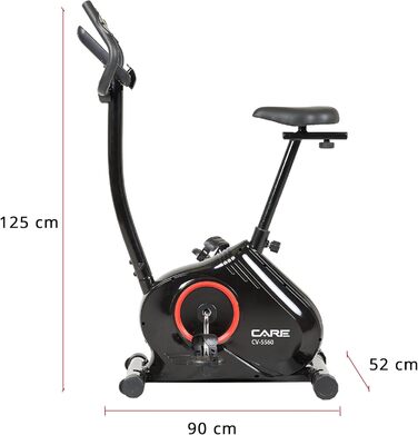 Велотренажер Care Fitness CV-5560 з магнітним гальмом, 21 програма, ремінний привід, 16 рівнів навантаження, маховик 7 кг