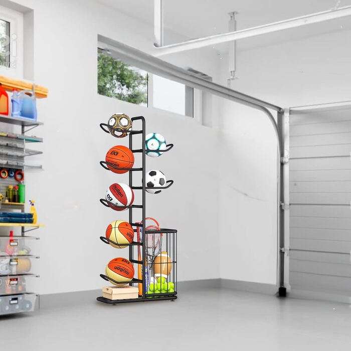 Стійка для зберігання спортивного інвентарю 7-Ball, 146 см (чорна)