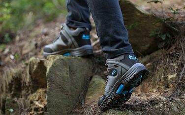 Чоловічі трекінгові черевики для хайкінгу та бігу, чорно-сі, розмір 44 EU, водонепроникні