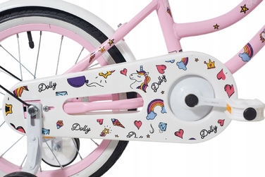 Дитячий велосипед 16 дюймів для дівчинки з ручкою-штовхачем, бічними колесами та кошиком Kimet