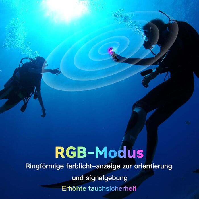 Sofirn SD08 водонепроникний ліхтар-підводний світильник LED, 3200 люмен, з LED-індикатором позиції, 4 режими, IPX8, для дайвінгу, підводної фотографії та повсякденного використання