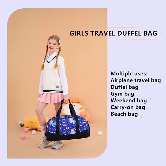 Дитяча спортивна сумка LMWZH з відділенням для взуття, водонепроникна, з мотивом єдинорога