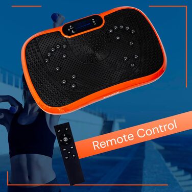 Віброплатформа для фітнесу з магнітотерапією, 99 рівнів, 5 програм, гумові амортизатори та резинки