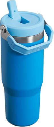 Термокружка Stanley Flip Straw 0.89 л з трубочкою, синя, BPA Free, для спорту та води, тримає холод 12+ годин, можна мити в посудомийній машині