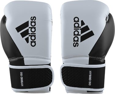 Боксерські рукавички adidas Hybrid 150 для боксу, кікбоксингу та ММА, універсальні, для чоловіків і жінок, різні ваги, чорні/білі