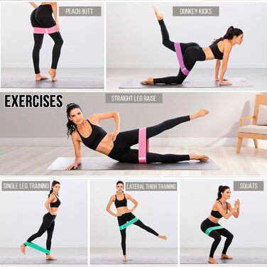 Еспандери Edifit Fitnessbänder 3 рівня опору для фітнесу, йоги, пілатесу (чорний, сірий, світло-сірий)