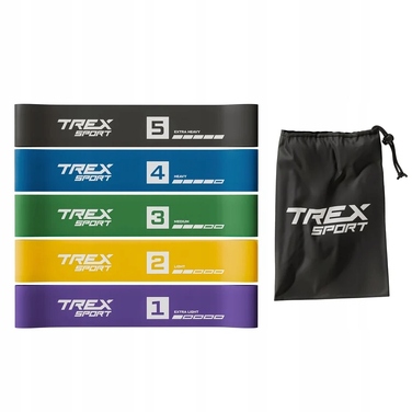 Набір еластичних стрічок-розтягувачів Trex Sport TX-065RBC 600x50 мм, 5 шт.