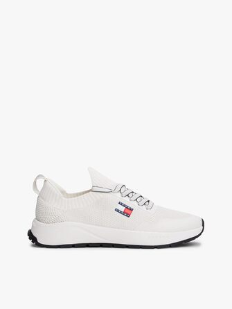 Футболка Tommy Jeans Runner Knitted чоловіча, білий/бежевий, 43 EU