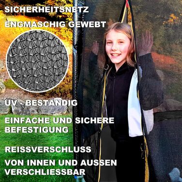 Батут для дітей на вулицю Ø 305 см, повний комплект, чорний