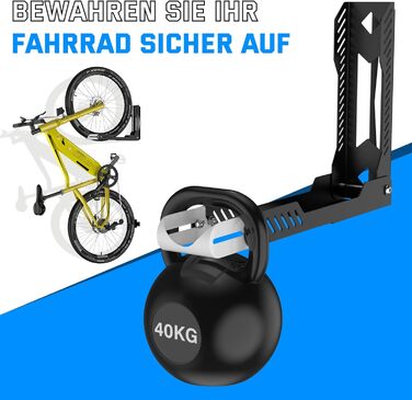 Настінна підставка для велосипеда IMAYCC - міцна, до 40 кг, для гаража, біла