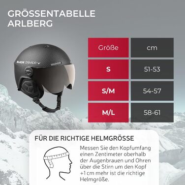 Гірськолижний шолом Black Crevice Arlberg з 2 візорами