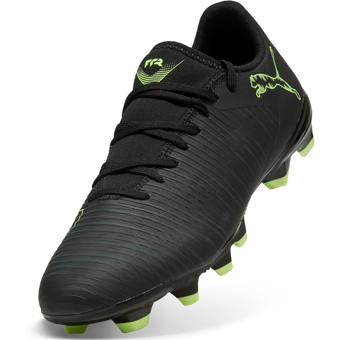 Футбольні бутси PUMA Future 8 Play FG/AG для унісекс, біло-чорно-червоні, 47 EU, Puma Black Fizzy Light Green Terrain