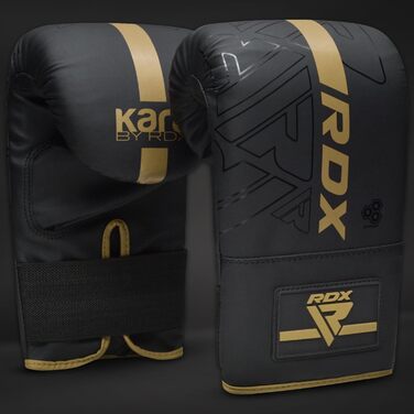 Боксерські рукавички RDX KARA для кікбоксингу, муай-тай, MMA, тренувань, золоті, штучна шкіра Maya Hide, для спарингу, боксу, фітнесу, боксерського мішка