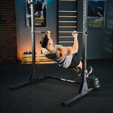 Power Tower TREX SPORT TX-100PR: Силова станція для підтягувань та віджимань, сталевий каркас, до 300 кг, чорний