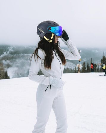 Шолом Outdooraster для сноуборду та лиж, маска 2-в-1, знімна, захисний EPS, 14 вентиляційних отворів, для чоловіків, жінок та підлітків (блакитний, розмір M)