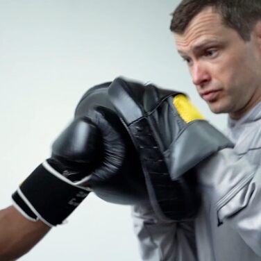 Лапи для боксу Everlast Evergel Mantis, унісекс, захист рук, сірі/жовті, універсальний розмір