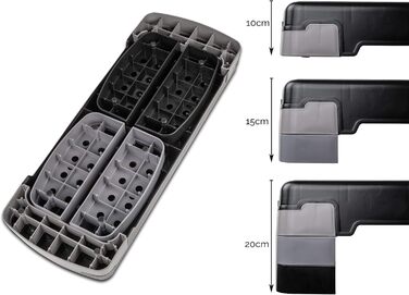 Степ-платформа POWRX XL Premium: 3 рівні, регулювання висоти, для дому, фітнес, степер, гімнастика, аеробіка