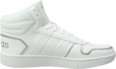 Жіночі баскетбольні кросівки Adidas Hoops 2.0 Mid, 44 EU, білий/сріблястий