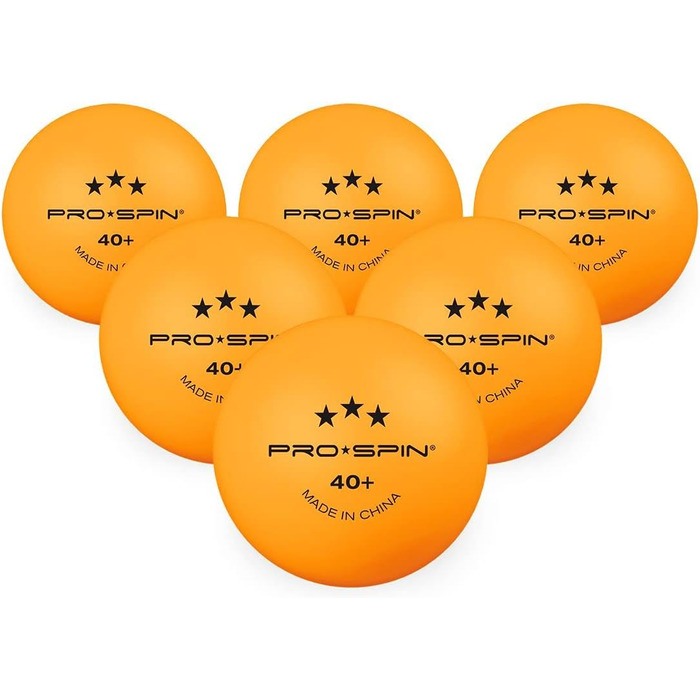 Преміальні тенісні м'ячі PRO SPIN 3-зіркові 40+ помаранчеві, ABS, для тренувань та змагань, 24 шт.