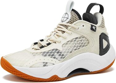 AND1 Дитячі баскетбольні кросівки для дівчаток та хлопчиків, високі, розмір 1-7, для малюків та старших дітей, чорно-бежеві