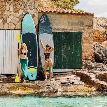 Надувний SUP Борд Movino Garda Allround 10'10' - Комплект для Сапсерфінгу (330 см, Турквіз-Лимон)