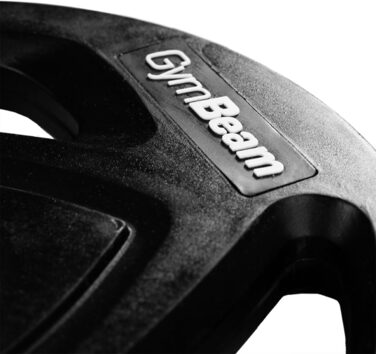 Диск для штанги GymBeam IRON 10 кг, чавунний, 51 мм, з гумовим покриттям, для силових тренувань, антикорозійний
