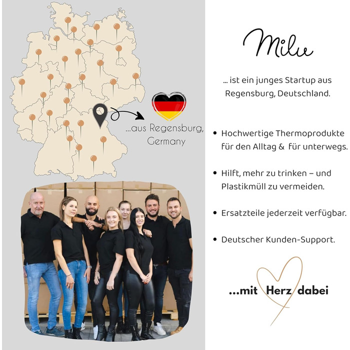 Термофляшка Milu 1Л, 350мл, 500мл, 750мл, 1,5Л: ізольована фляжка з нержавіючої сталі, термокана, подвійні стінки, для газованих напоїв (чорна)