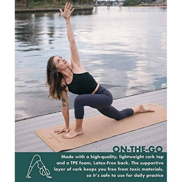 Килимок для йоги GURUS Sprout Yogamatte: товстий, нековзний, стійкий до поту, для домашніх тренувань