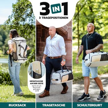 Спортивна сумка-рюкзак 42 л для чоловіків і жінок з відділенням для взуття, для тренажерного залу, плавання, подорожей, сауни, з відділенням для ноутбука