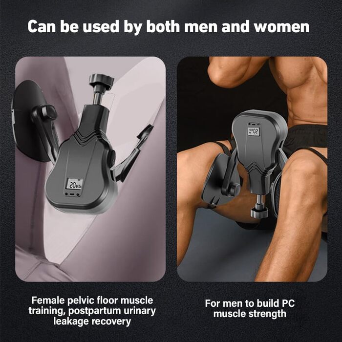 Тренування стегон з регулюванням ваги 20-60 кг, тренажер для внутрішньої поверхні стегон, Thigh Master з лічильником, тренажер для м'язів тазу (Kegel) для чоловіків та жінок