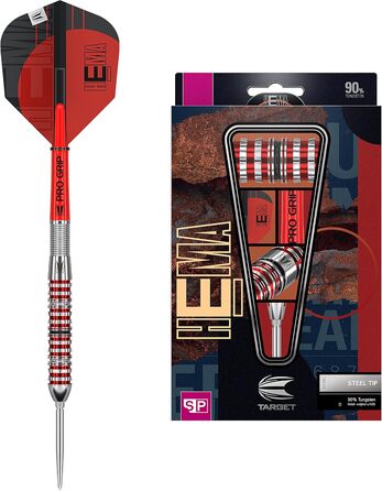 Дротики для дартсу Target Hema 90% вольфрам, Swiss Point, 25 г, 3 шт.