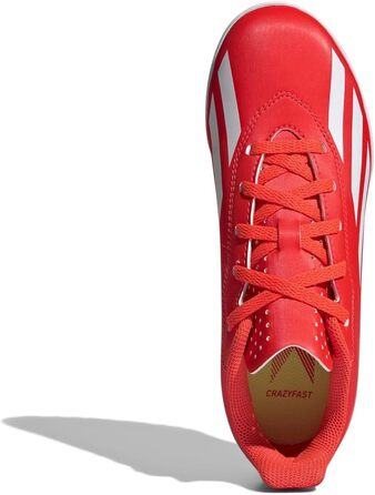 Бутси для футболу adidas X Crazyfast.4 Turf - унісекс, дитячі, розмір 5.5 US, кольори: Solar Red, White, Team Solar Yellow