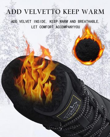 Чоловічі зимові черевики ARRIFGO BELLO - зимові черевики, черевики для хайкінгу, трекінгові черевики, утеплені, антиковзаючі, чорні, розмір 41-46 EU