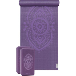 Йога-набір Yogistar Starter Edition Ajna Chakra: килимок та 2 блоки, фіолетовий