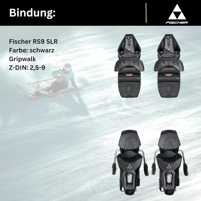 Гірські лижі Fischer RC Trend SLR 150 см з кріпленнями RS9 SLR, модель 2024, універсальні (All Mountain), для початківців і досвідчених, On-Piste Rocker, карвінгові