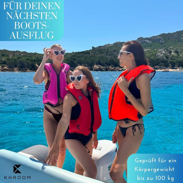 Надувна жилет Khroom для дорослих, 150-210 см, до 100 кг, для снорклінгу, каякінгу та SUP (V2)