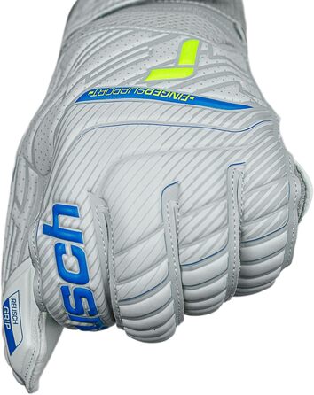 Рукавички воротарські Reusch Attrakt Grip Finger Support унісекс, розмір 10.5, для всіх поверхонь, сіро-жовті
