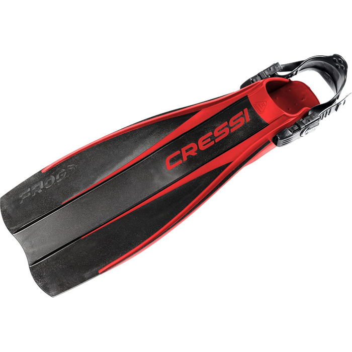Ласти для дайвінгу Cressi Frog, регульовані, S/M, чорні, вироблено в Італії