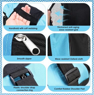 Сумка для роликів, ковзанів та скейтборду (блакитна) - дитяча сумка для спорту