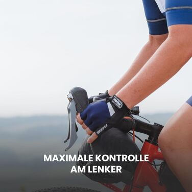 Велосипедні рукавички GripGrab SuperGel 6mm DoctorGel, безпальцеві, літні, напівпальцеві, гель, короткі, темно-синій, XL