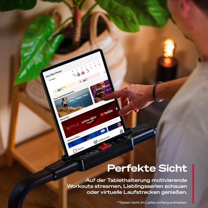 Sportstech Walking Pad: біговий килимок для дому та офісу з регулюванням нахилу до 19%, LED-дисплеєм, компактний та тихий, сумісний з додатком, швидкість до 12 км/год, sPad500/1000 sPad1000