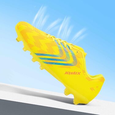 Футбольні бутси JOMIX для чоловіків FG – легкі, неслизькі та зносостійкі з синтетичним верхом, розмір 42 EU, жовті