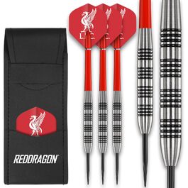 Професійні дротики (дартс) FOCO Liverpool Red Dragon 24г з вольфрамом 80% та металевими наконечниками + аксесуари