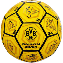 Футбольний м'яч Borussia Dortmund 2023/24 з автографами, жовтий, розмір 5, унісекс, для юніорів