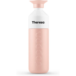 Індивідуальна термобутилка Dopper Insulated з нержавіючої сталі 580 мл — термочашка для кави та чаю, подвійні стінки, не протікає, зберігає холод 24 год, тепло 9 год (Pebble Peach)