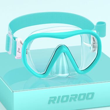 Дитяча маска для плавання Taucherbrille Kinder (4-6 років) з панорамним оглядом 80°, антифог, антипротікання, зелений колір
