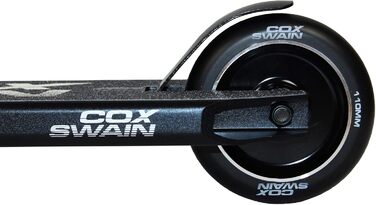 Трюковий самокат Cox Swain V-120 Pro, алюмінієвий, 110 мм колеса, ABEC-9, чорний