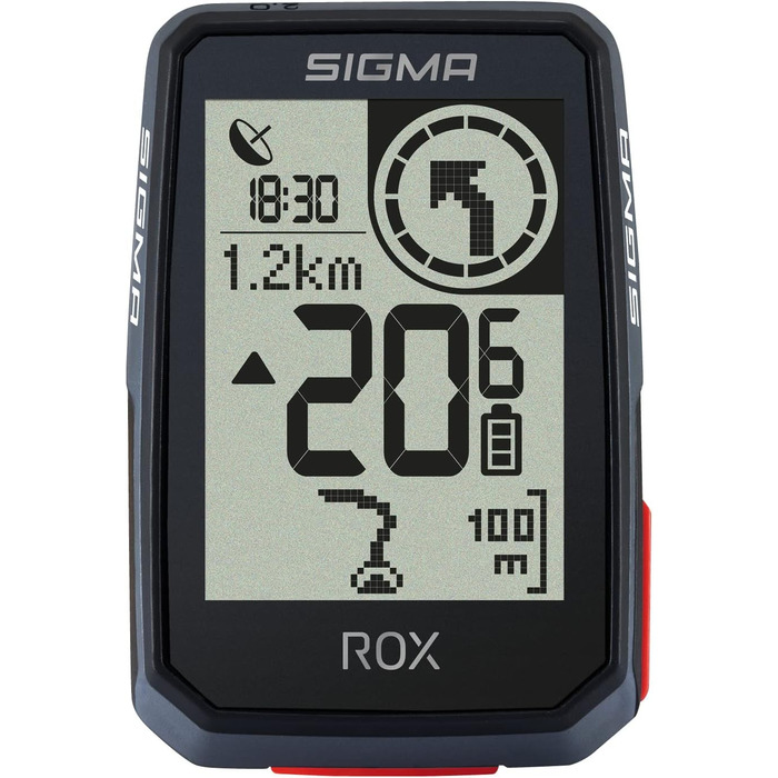 Велокомп'ютер GPS SIGMA ROX 2.0 для велосипеда, унісекс, чорний, навігація, GLONASS, водозахист, 44,9x73,6x18,4 мм